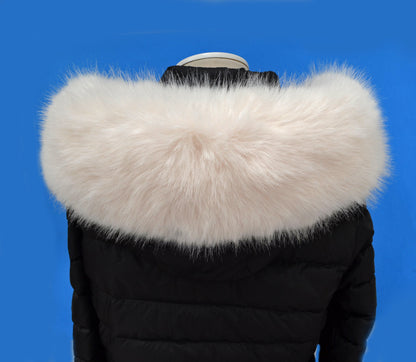 XL Silky Faux Fox Fur Hood Trim – Natural Colors – 60–80 cm – product photo 10