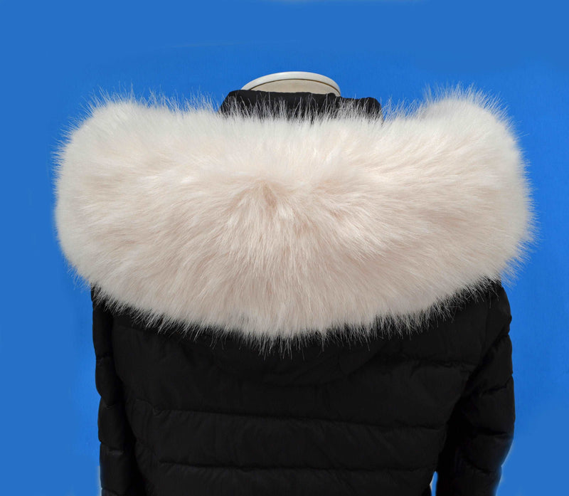 BY ORDER Extra Large Faux Fur Vegan Trim Hood 70 cm, Large Faux Fur Collar Trim, Faux Fox Fur, Fur Ruff, Faux Fur Hood, Fur Jacket, Real Fox