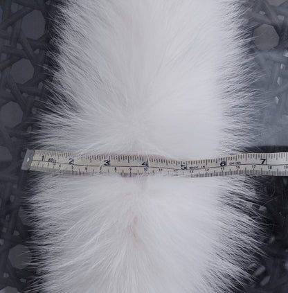 Pure White Real Fur Hood Trim – genuine Arctic fox fur pieces – image 4