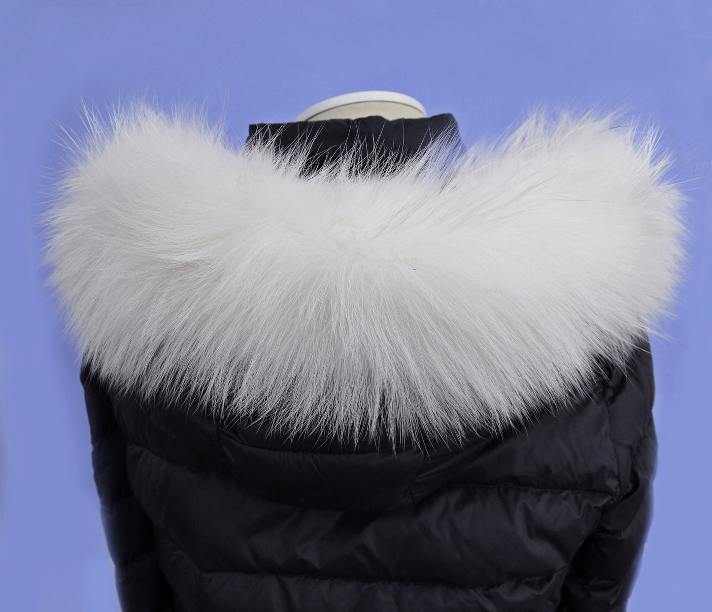 BY ORDER From Pieces! XL Large Full Finnish Real Fox Fur Collar, Fur Trim for Hoodie, Fox Fur Collar, Fur Scarf, Fur Ruff,  White Fox