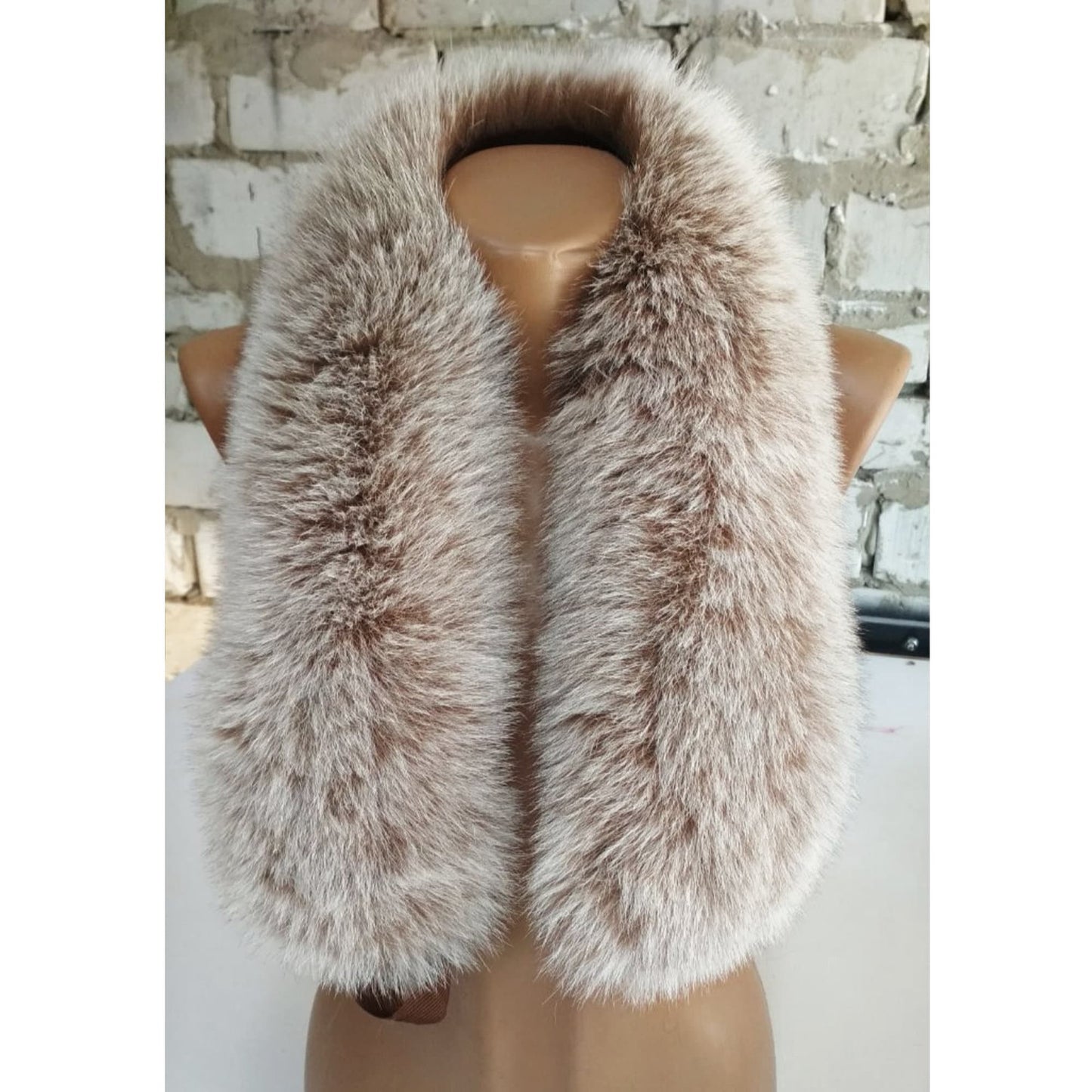 BY ORDER (not Tail) XL Extra Large Real Fox Fur Trim Hood, Fur collar trim, Fox Fur Collar, Fur Scarf, Fur Ruff, Fox Fur Hood Like Bluefrost