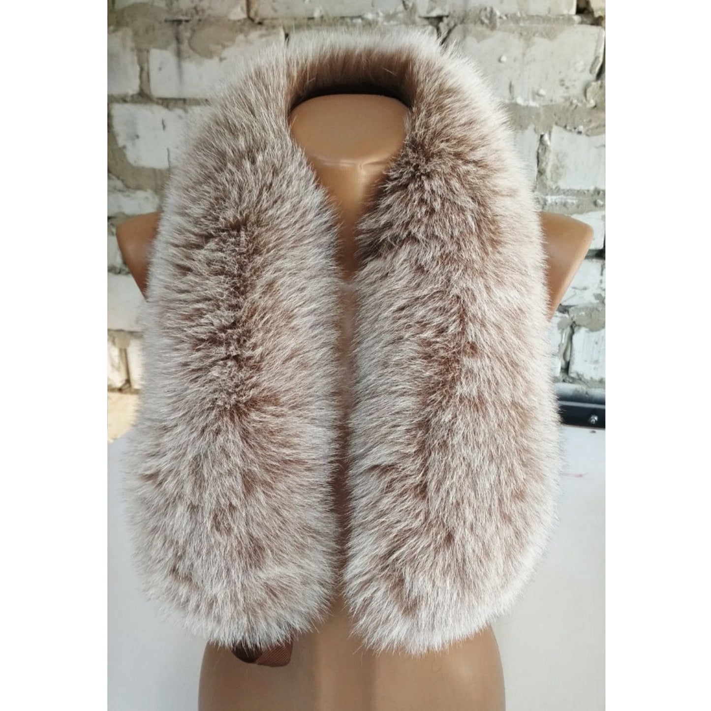 BY ORDER (not Tail) XL Extra Large Real Fox Fur Trim Hood, Fur collar trim, Fox Fur Collar, Fur Scarf, Fur Ruff, Fox Fur Hood Like Bluefrost