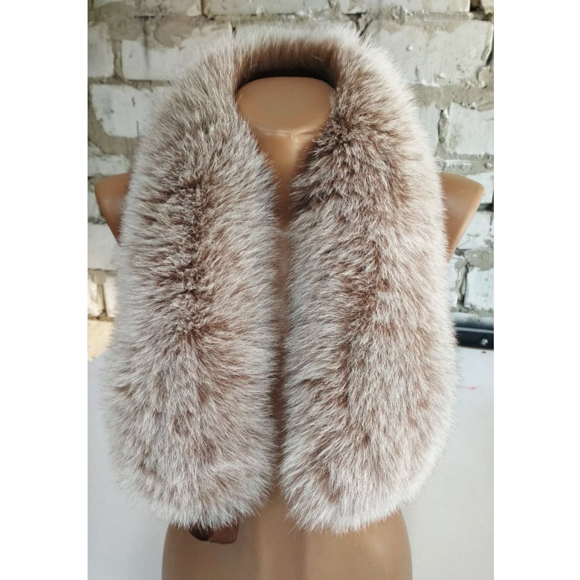 BY ORDER (not Tail) XL Extra Large Real Fox Fur Trim Hood, Fur collar trim, Fox Fur Collar, Fur Scarf, Fur Ruff, Fox Fur Hood Like Bluefrost