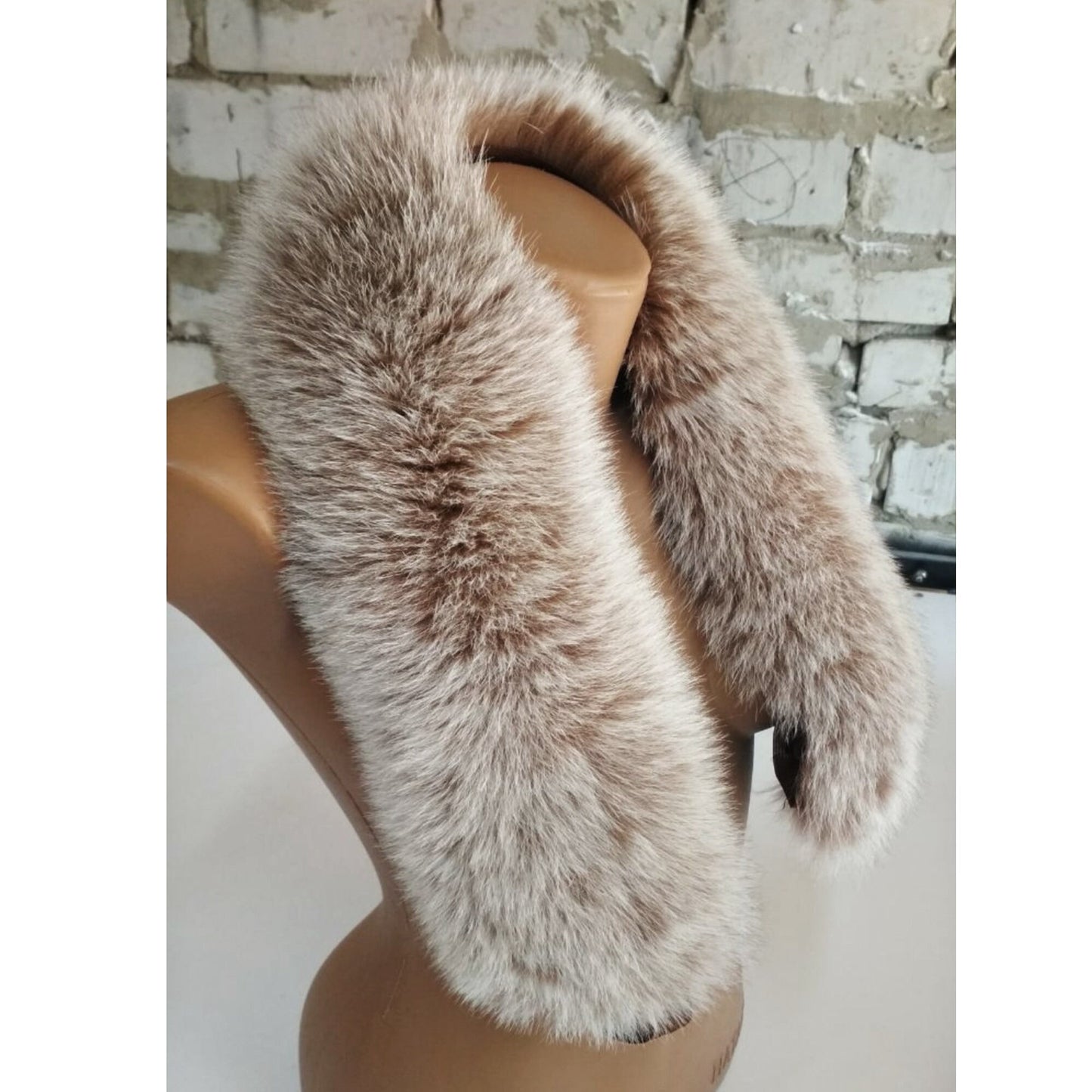 BY ORDER (not Tail) XL Extra Large Real Fox Fur Trim Hood, Fur collar trim, Fox Fur Collar, Fur Scarf, Fur Ruff, Fox Fur Hood Like Bluefrost
