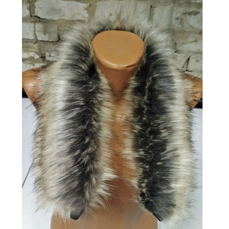 BY ORDER Faux Fur Vegan Trim Hood 70 cm, Faux Fur Collar Trim Like Raccoon, Fake Fur, Fur Fabric, Fur Ruff, Faux Fur Hood, Hood Fur Jacket