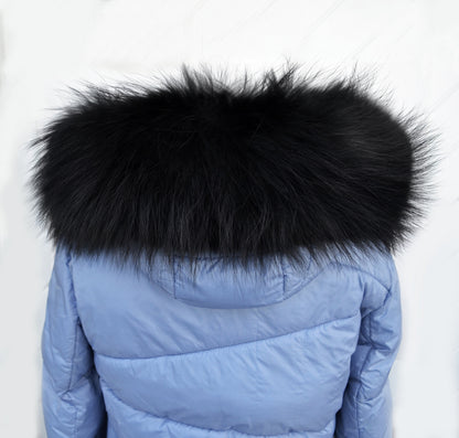 Multiple Colors Raccoon Fur Hood – genuine Finnish raccoon pelt – image 6