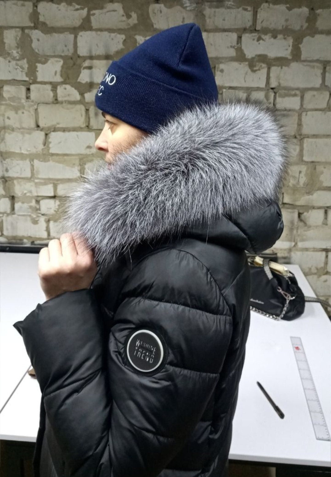 BY ORDER (not Tail) XL Extra Large Real Silver Fox Fur Trim Hood, Fur collar trim, Fox Fur Collar, Fur Scarf, Fur Ruff, Fox Fur Hood, Jacket
