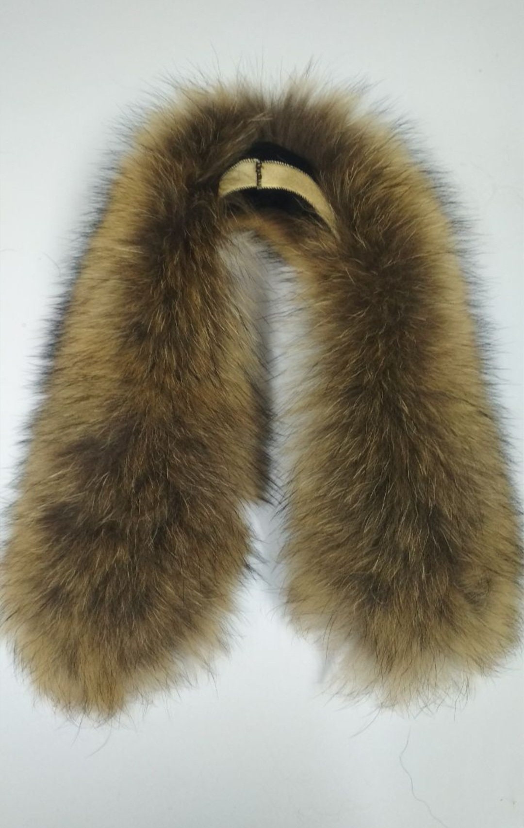 BY ORDER 60,70,80 x3 cm Real Raccoon Fur Collar, Fur Trim for Hoodies, Raccoon Fur Collar, Fur Scarf, Fur Ruff, Raccoon Fur Hood, Real