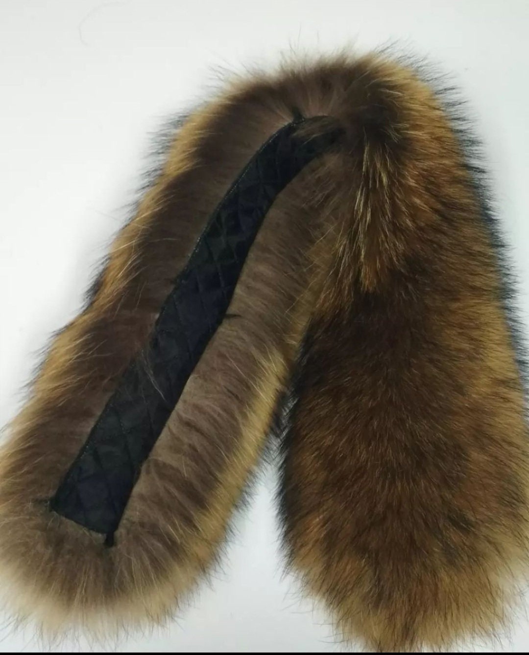BY ORDER XL Large Full Finnish Real Raccoon Fur Collar, Fur Trim for Hoodie, Raccoon Fur Collar, Fur Scarf, Fur Ruff, Raccoon Fur Hood