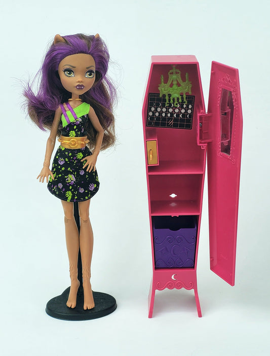 Monster High Doll Ghoul La La Locker Clawdeen Wolf Playset for Collectors, Playing, Original Accessories, Furniture, Mattel, Original Used
