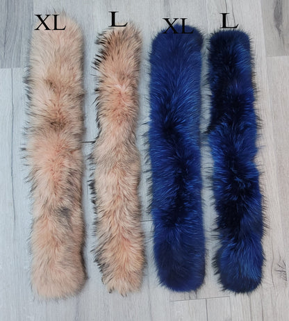 Multiple Colors Raccoon Fur Hood – genuine Finnish raccoon pelt – image 2