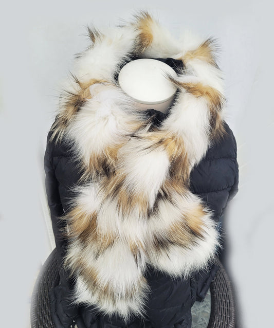 You can use this beautiful, made from soft Finnish fox fur,  SCARF like your winter, spring or fall accessory that will make you jacket or coat  put of the crowd.
