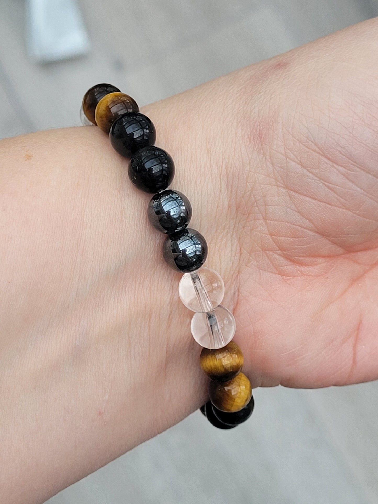 Accident and Negative Energy Protection Bracelet, Ultimate Protection Bracelet, Crystal Stone Bracelet, Beaded Bracelet, Unisex, Healing