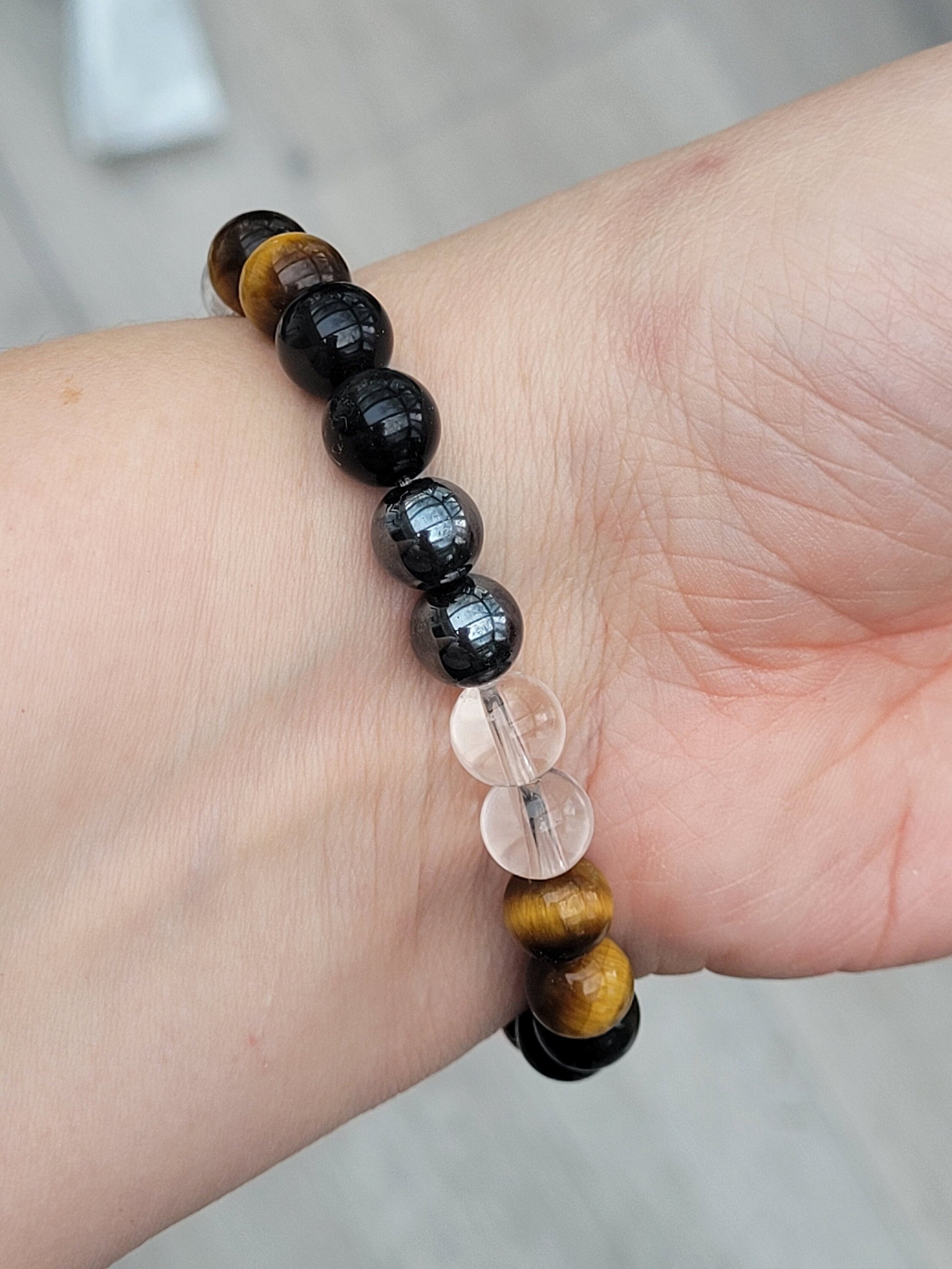 Accident and Negative Energy Protection Bracelet, Ultimate Protection Bracelet, Crystal Stone Bracelet, Beaded Bracelet, Unisex, Healing
