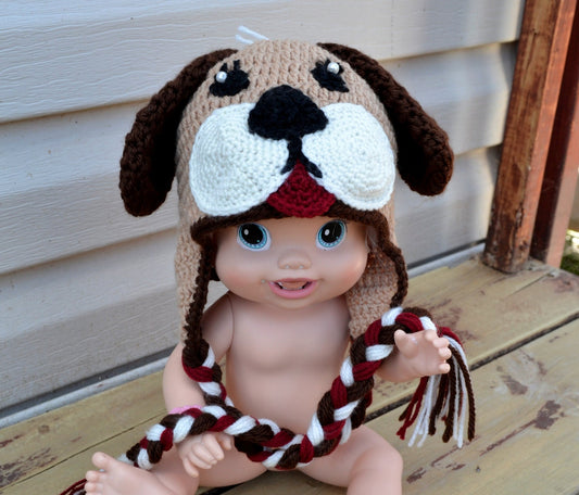 Crochet Puppy Dog Hat Pattern: Newborn to Adult Sizes (PDF Pattern)