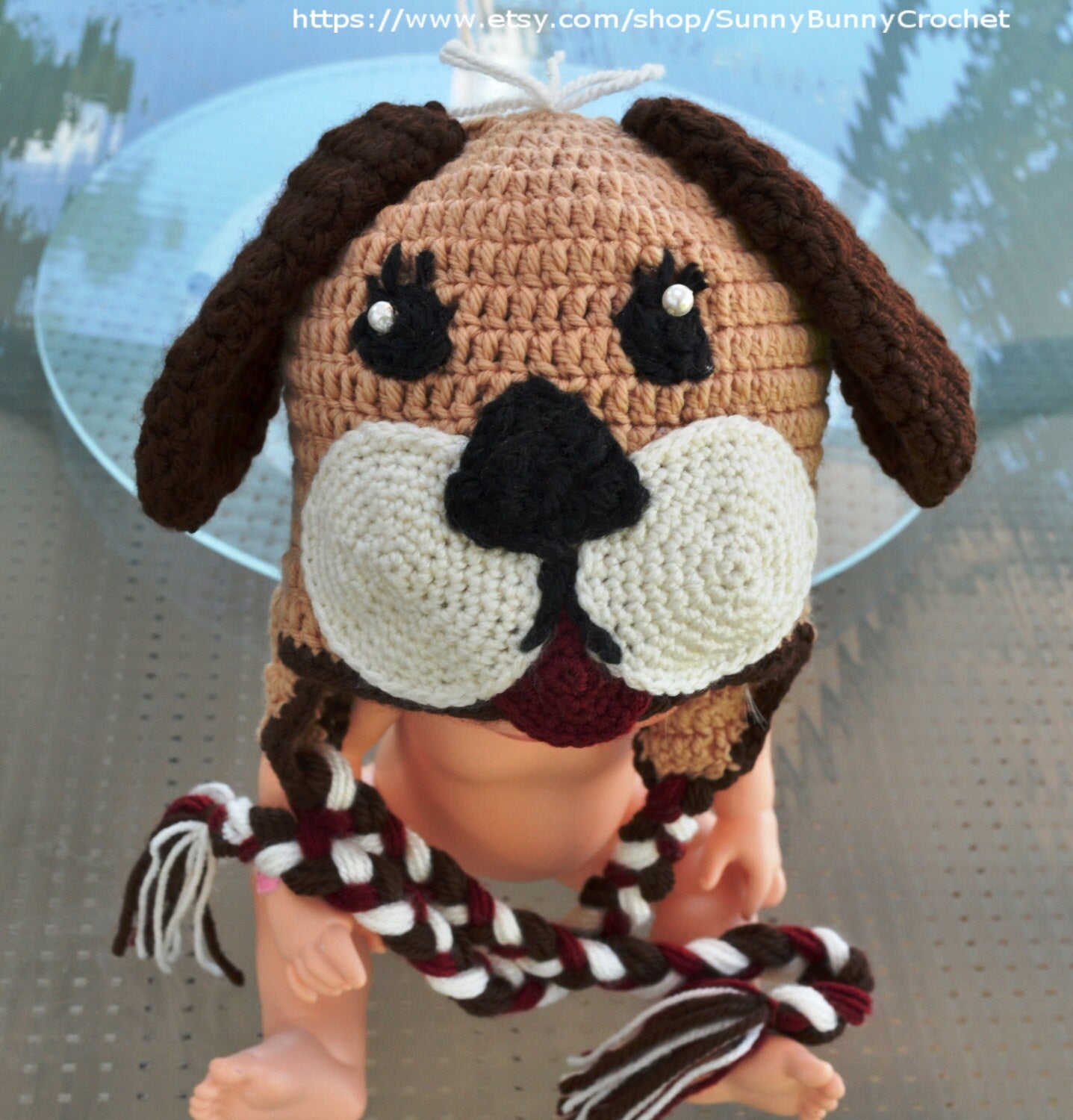 Crochet Puppy Dog Hat Pattern: Newborn to Adult Sizes (PDF Pattern)