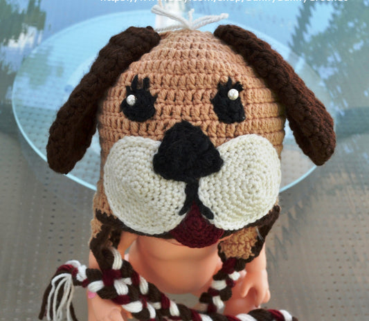 Newborn Crochet Puppy Hat Pattern (Digital Download)