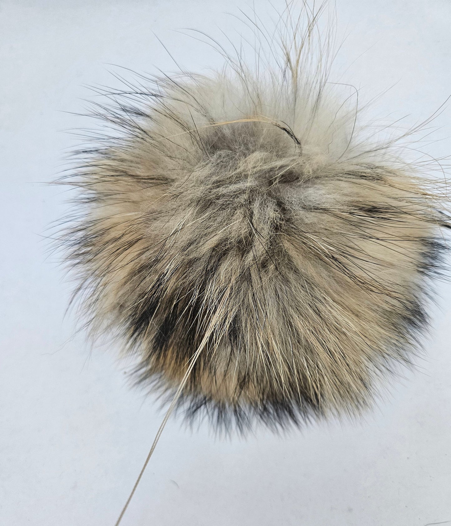 7" LARGE FUR POM Pom! Raccoon Pom Pom for Hat Beanie Tuque Winter Knit Hat Large Pom Pom Puff Fluffy Raccoon Pom Pom Fur Ball Child
