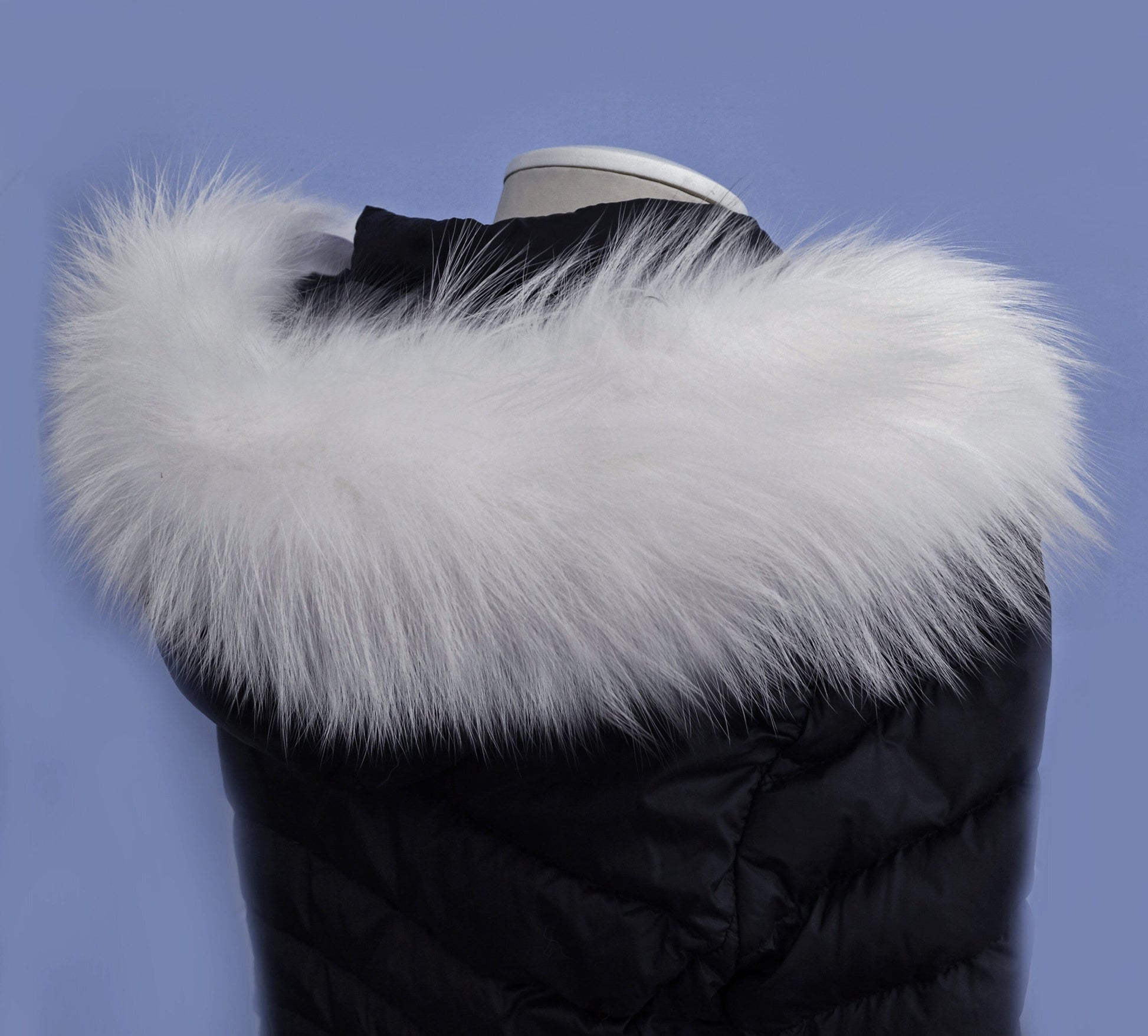 BY ORDER From Pieces! XL Large Full Finnish Real Fox Fur Collar, Fur Trim for Hoodie, Fox Fur Collar, Fur Scarf, Fur Ruff, White Fox