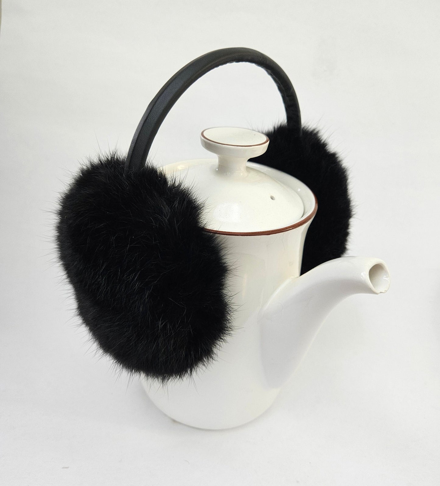 Black Fur Earmuffs, Real Fur Ear Warmer, Girls Earmuffs, Large Ear Muffs, Fluffy Ear Muffs, Earmuffs Women, Rabbit Fur Earmuff, Ear Warmers