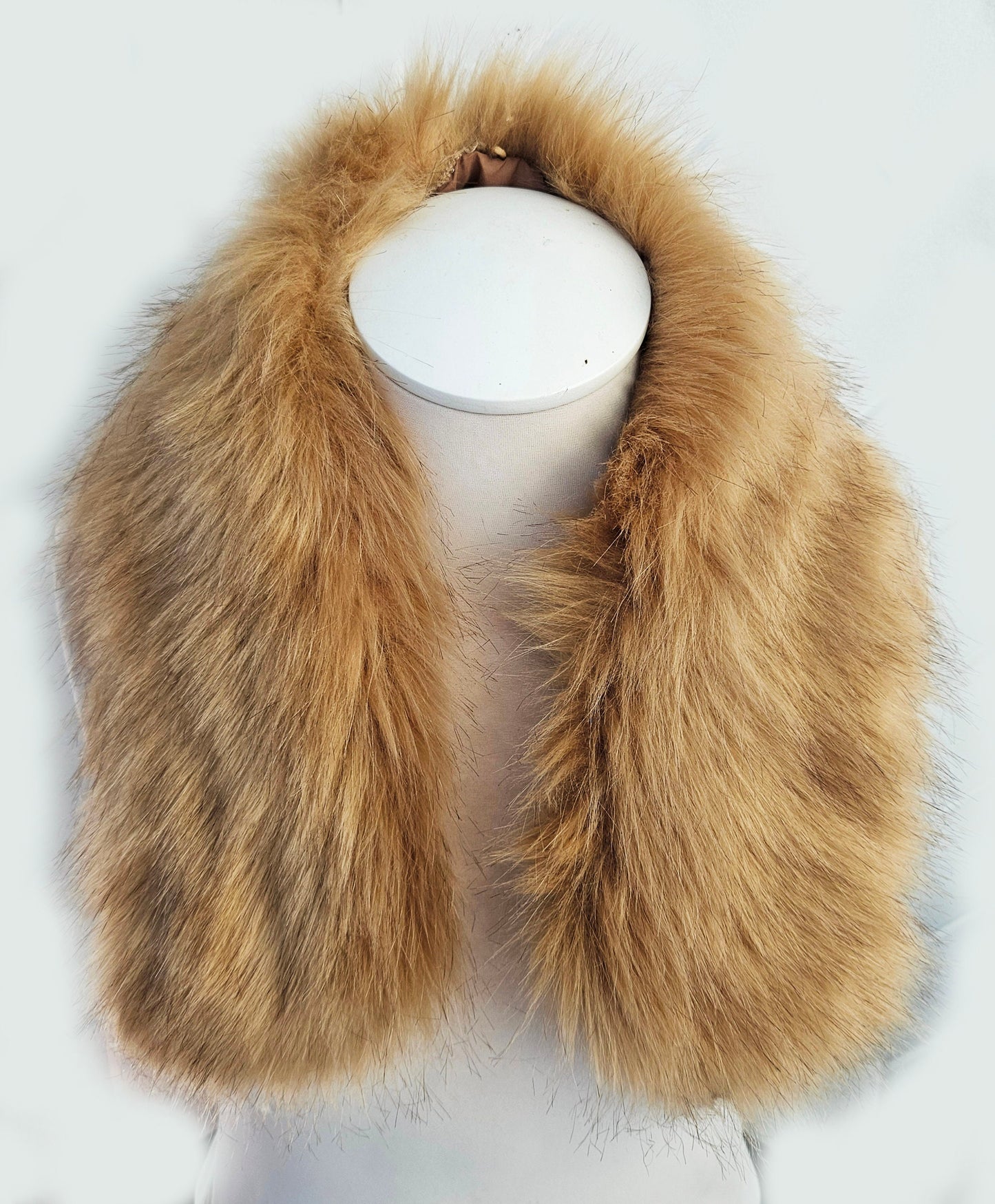 READY to SHIP XL Faux Fur Vegan Trim Hood 70 cm, Faux Fur Collar Trim, Fake Fur, Fur Fabric, Fur Ruff, Faux Fur Hood, Hood Fur Jacket, Brown