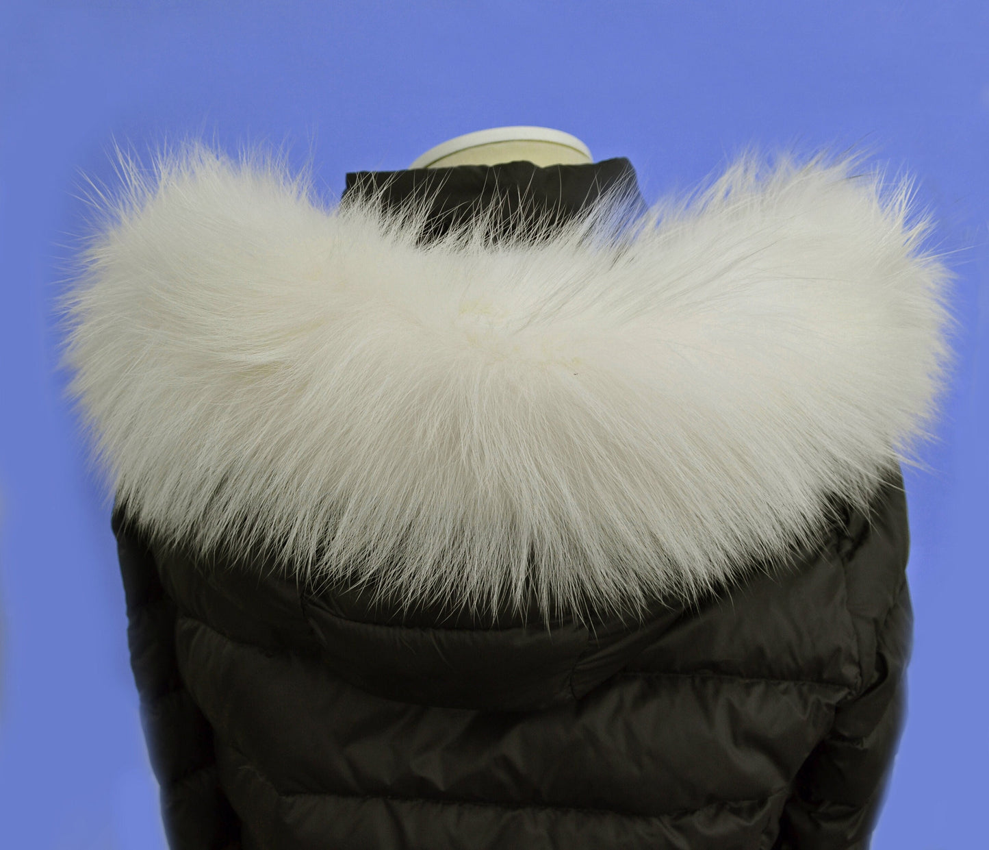 READY to SHIP From Pieces! XL Large Full Finnish Real Fox Fur Collar, Fur Trim for Hoodie, Fox Fur Collar, Fur Scarf, Fur Ruff, Ivory Fox