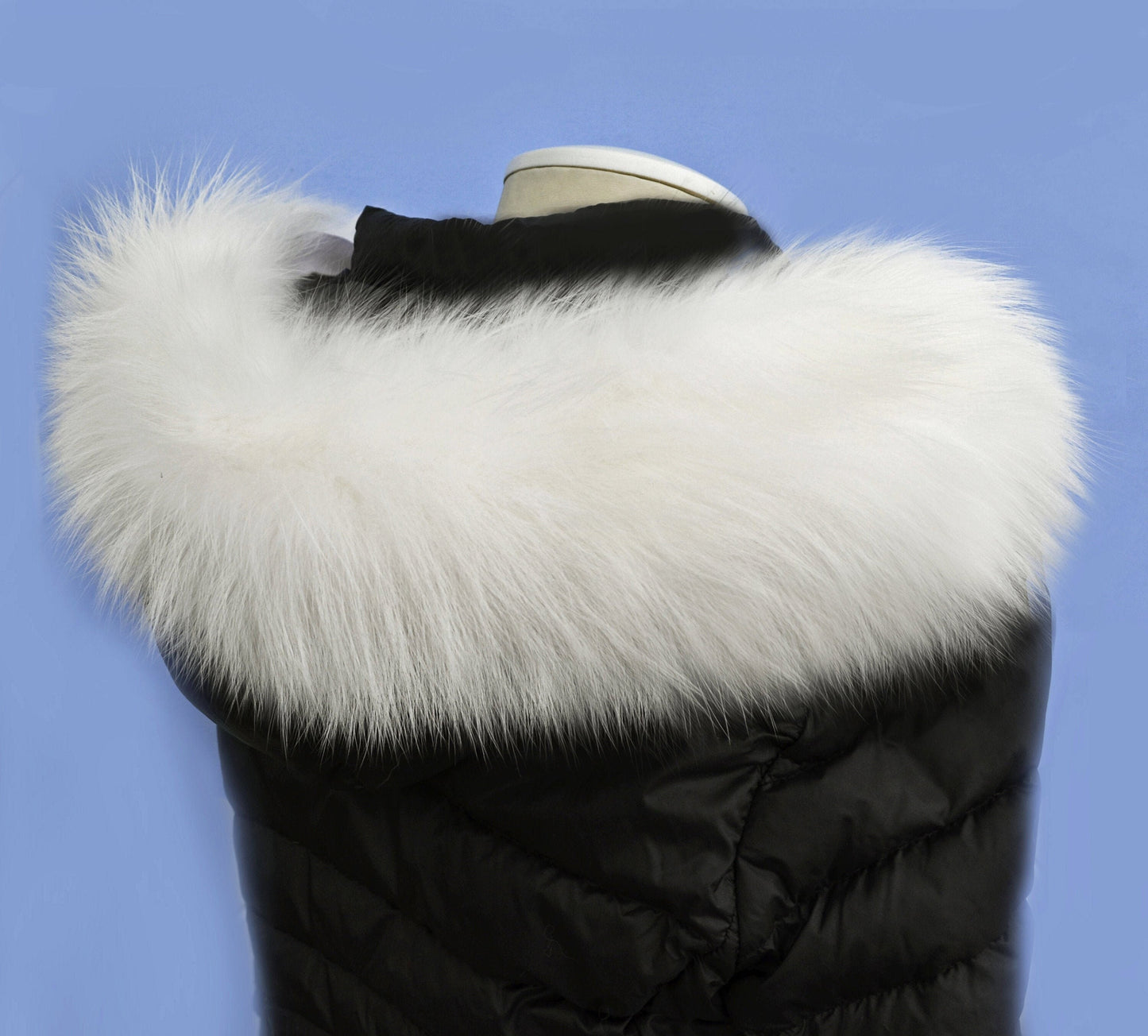 BY ORDER  XL Real Fox Fur Trim Hood, Large Fur collar trim, White Fox Fur Collar, Fur Scarf, Fur Ruff, Fox Fur Hood, Genuine Fox Fur