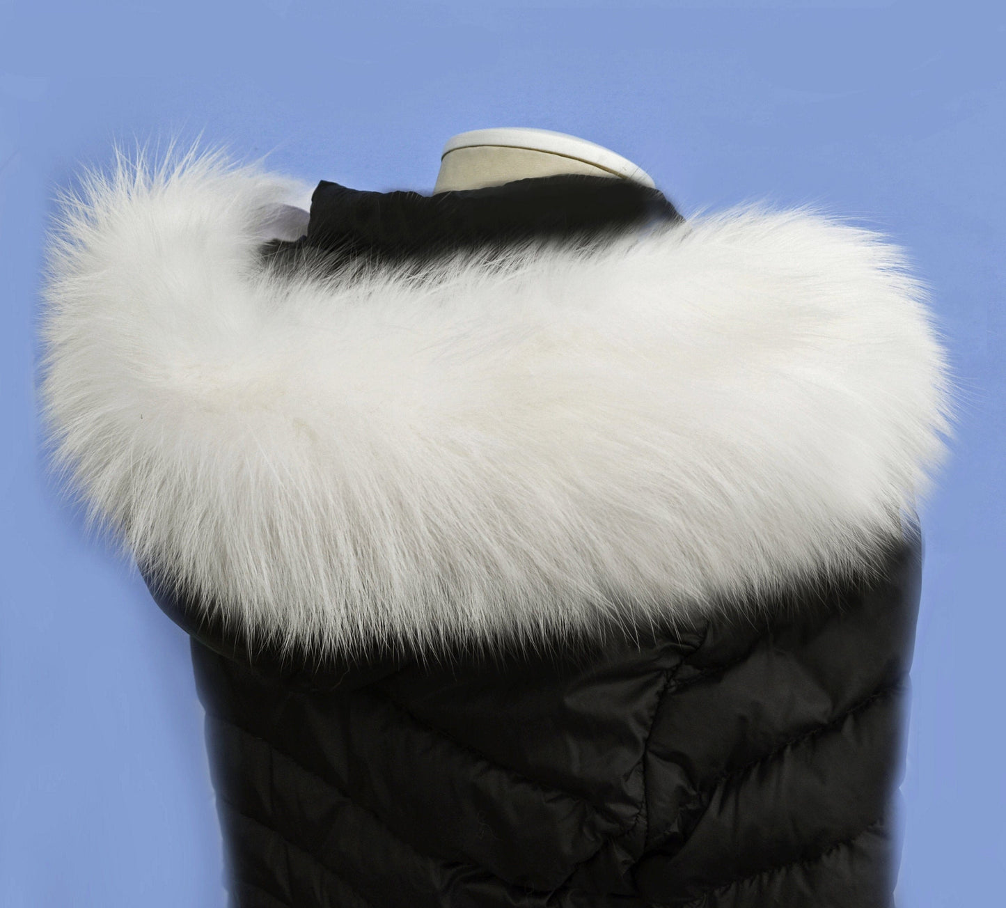 BY ORDER XL Real Fox Fur Trim Hood, Large Fur collar trim, White Fox Fur Collar, Fur Scarf, Fur Ruff, Fox Fur Hood, Genuine Fox Fur