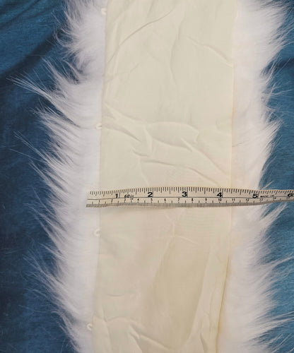 White XL Faux Fur Hood Trim – Extra Wide – 60–80 cm – product photo 8