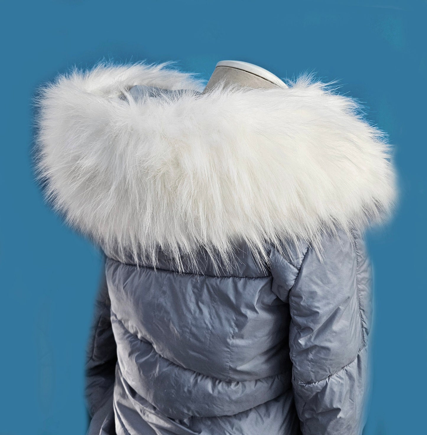 Extra Large Faux Fur Vegan Trim Hood 70 cm, Large Faux Fur Collar Trim, Faux Raccoon Fur, Fur Ruff, Faux Fur Hood, Hood Fur Jacket, Fur