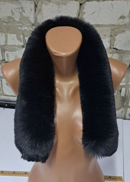 Faux Rabbit Fur Hood Trim – Fox Look – 60–80 cm
