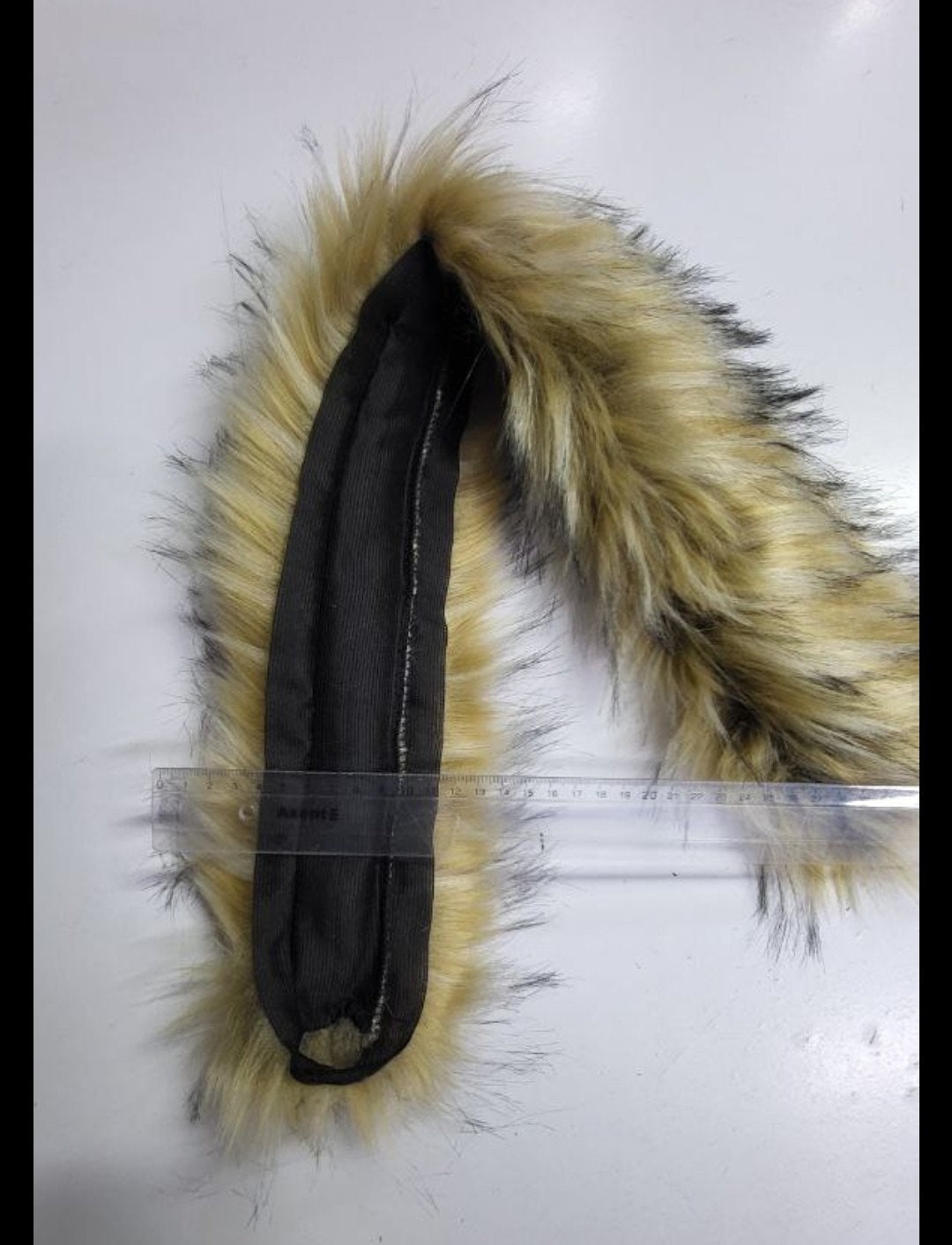 BY ORDER Faux Fur Vegan Trim Hood, Large Faux Fur Collar Trim, Faux Raccoon Fur, Fur Ruff, Faux Fur Hood, Hood Fur Jacket, Fur stripe, Fake