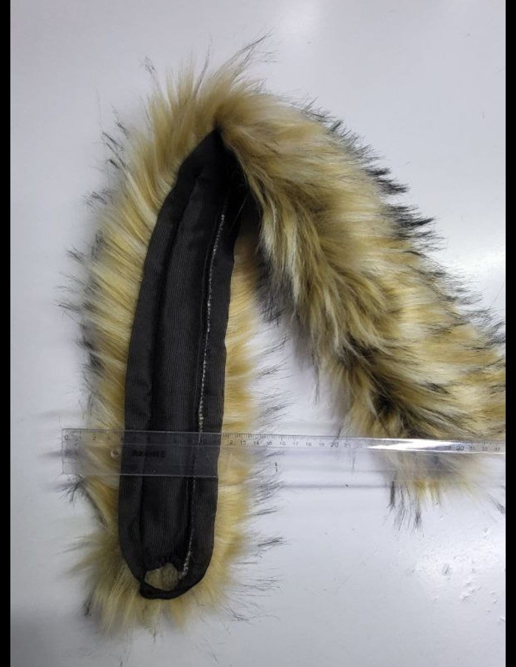 BY ORDER Faux Fur Vegan Trim Hood, Large Faux Fur Collar Trim, Faux Raccoon Fur, Fur Ruff, Faux Fur Hood, Hood Fur Jacket, Fur stripe, Fake