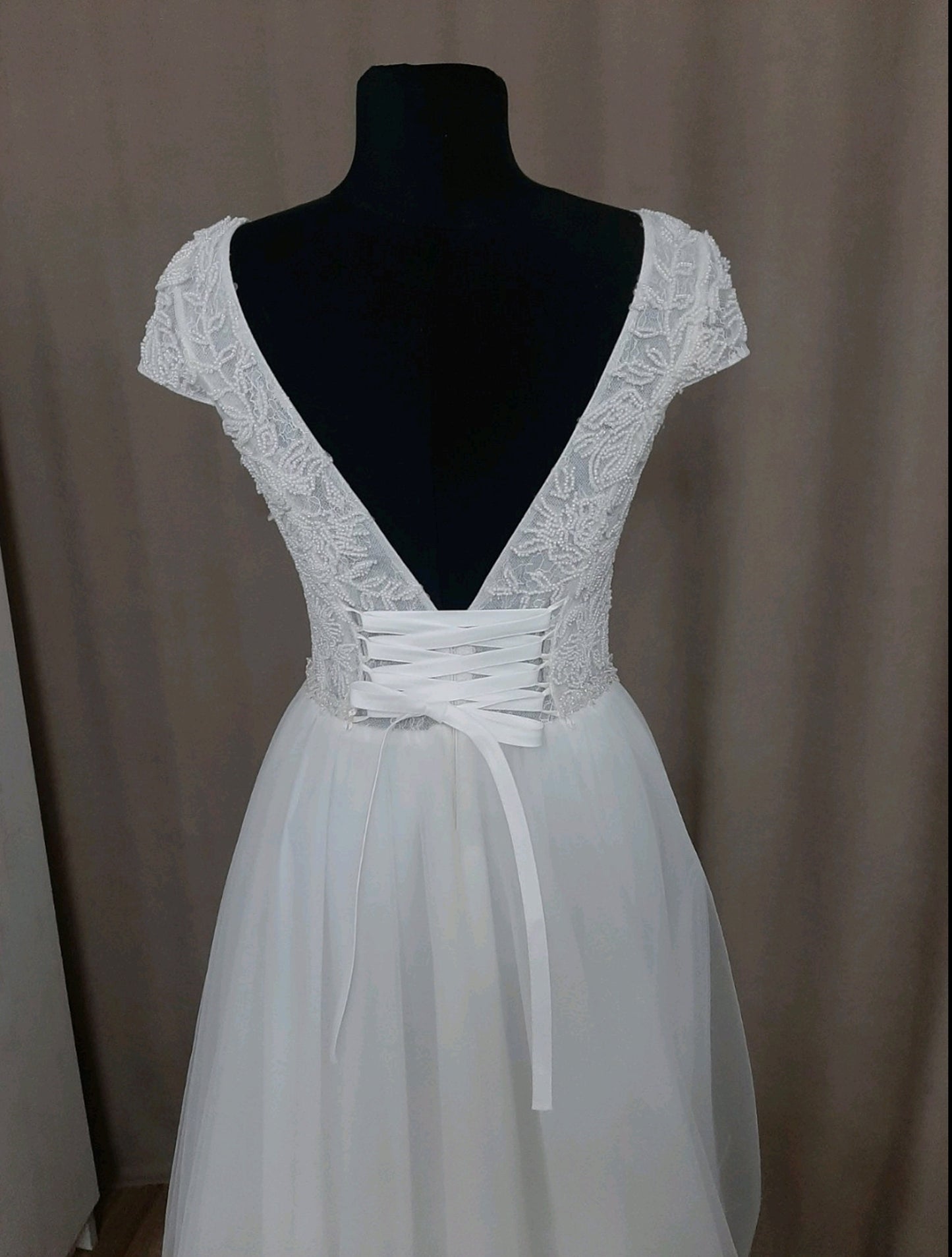Custom Wedding Dress, Bridal gown, A-Line Wedding Dress, Lace Wedding Bride Gowns, Wedding Party Dress, Long Sleeves, Long Wedding Dress