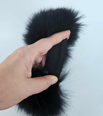 Women Real Fox Fur Headband, Real Fur Hairband, Fox Fur Ear warmers, Fluffy Fur Hairband, Warm Soft Ski Headband, Women Winter Hat