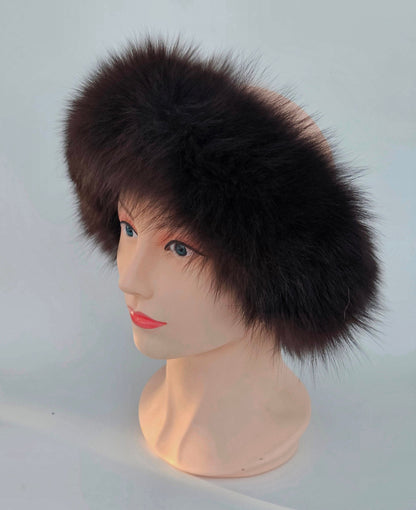 Women Real Fox Fur Headband, Real Fur Hairband, Fox Fur Ear warmers, Fluffy Fur Hairband, Warm Soft Ski Headband, Women Winter Hat