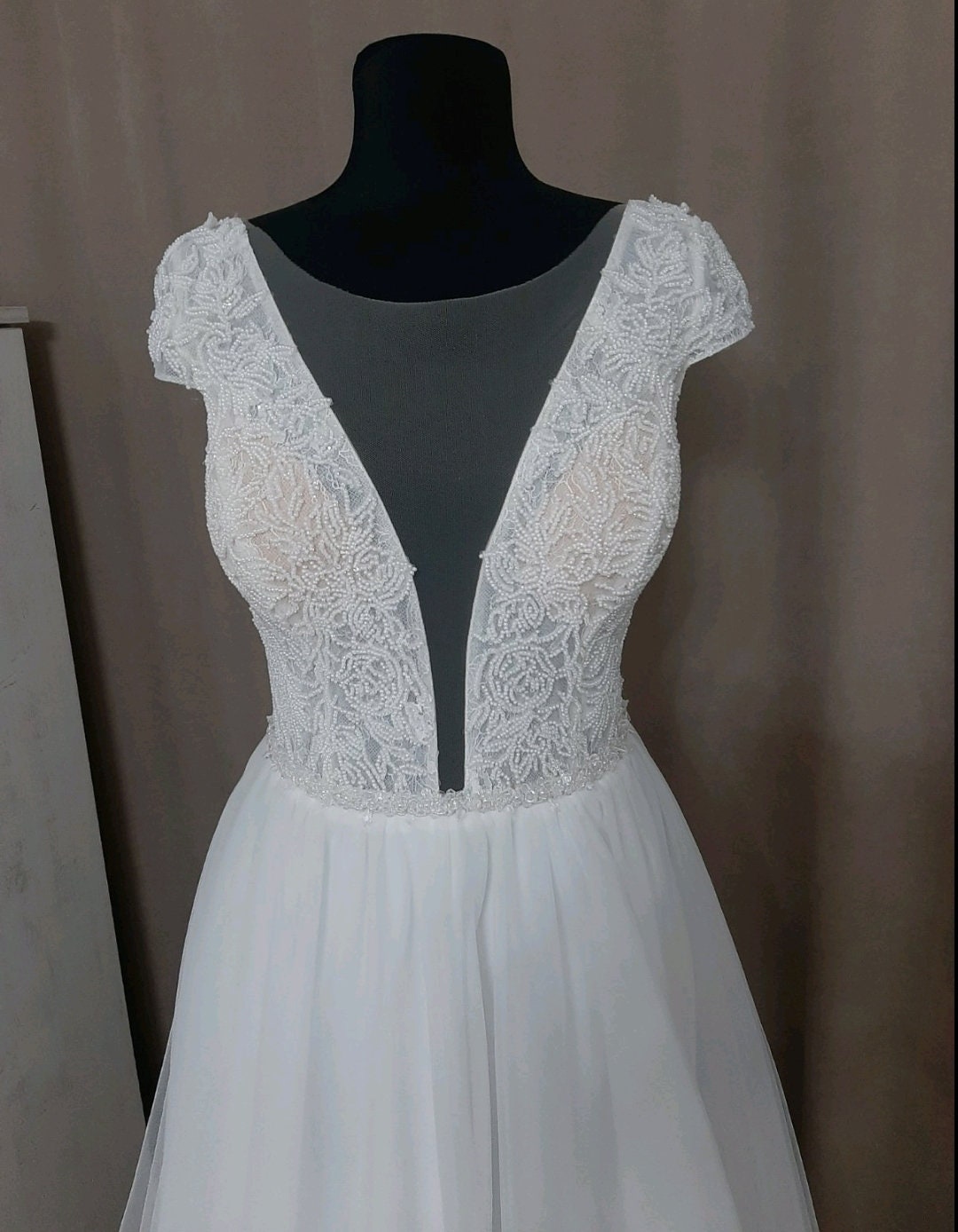 Custom Wedding Dress, Bridal gown, A-Line Wedding Dress, Lace Wedding Bride Gowns, Wedding Party Dress, Long Sleeves, Long Wedding Dress