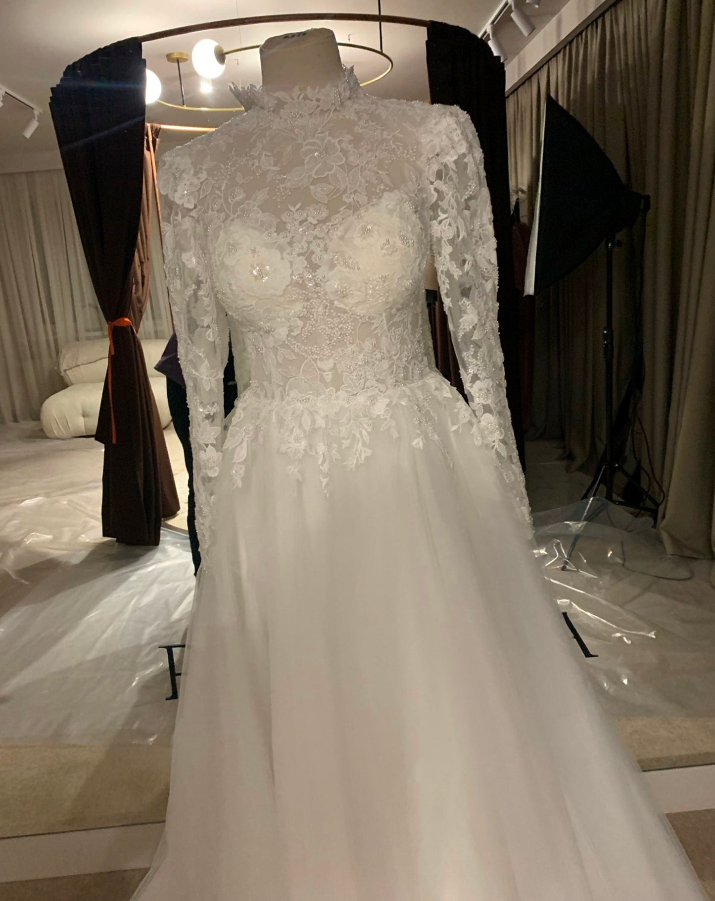 Custom Wedding Dress, Bridal gown, A-Line Wedding Dress, Lace Wedding Bride Gowns, Wedding Party Dress, Long Sleeves, Long Wedding Dress
