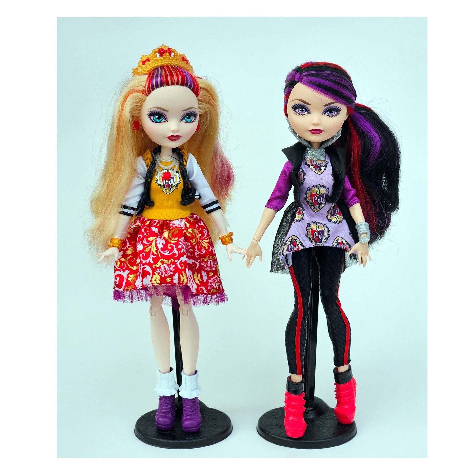Ever After High School Spirit Apple White and Raven Queen Doll (2-Pack) for Collectors, Playing, Original, Extremely Rare, Original Used
