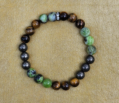 Earth element crystal stone bracelet
