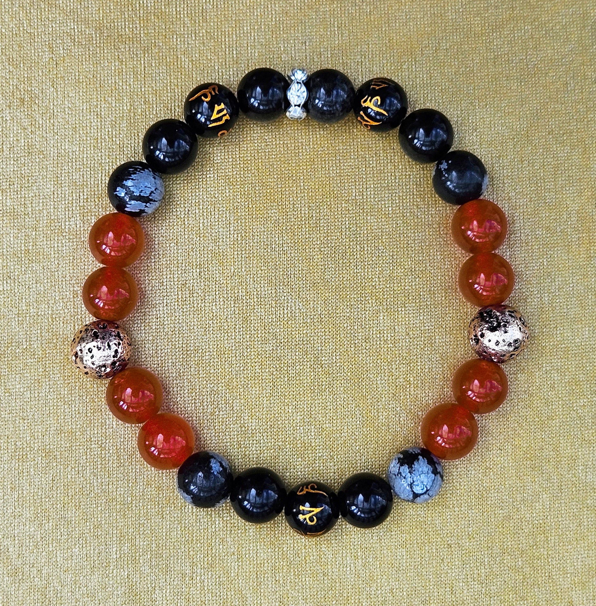 Fire element crystal stone bracelet