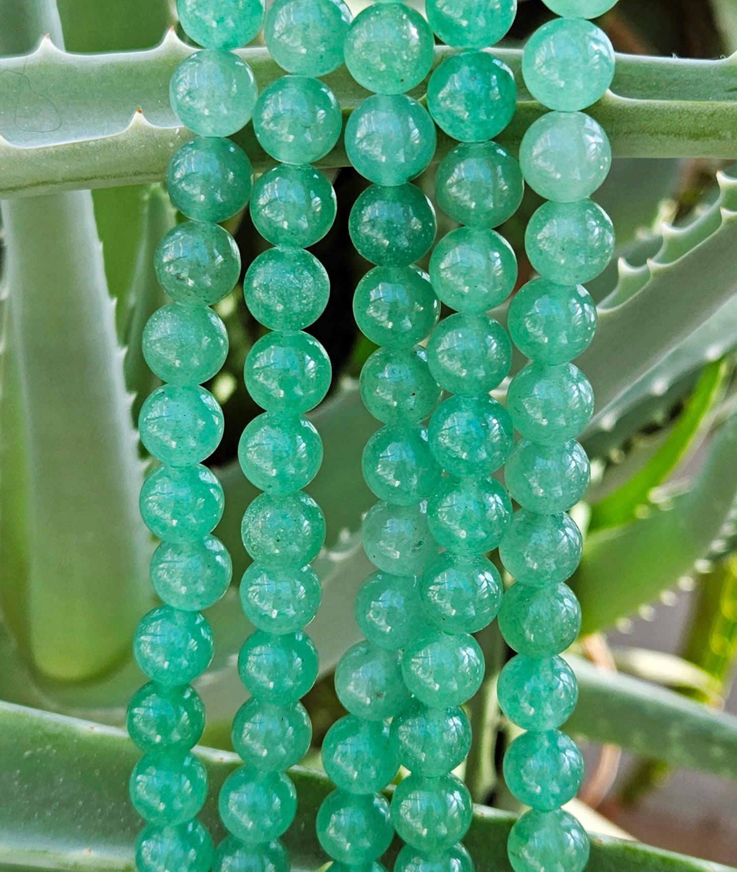 3-5 strands 100% Natural Green Aventurine Beads, Smooth Round Crystal Stone Gemstone Beads 4mm, 6mm, 8mm, 10mm, Genuine Gemstones, Wholesale