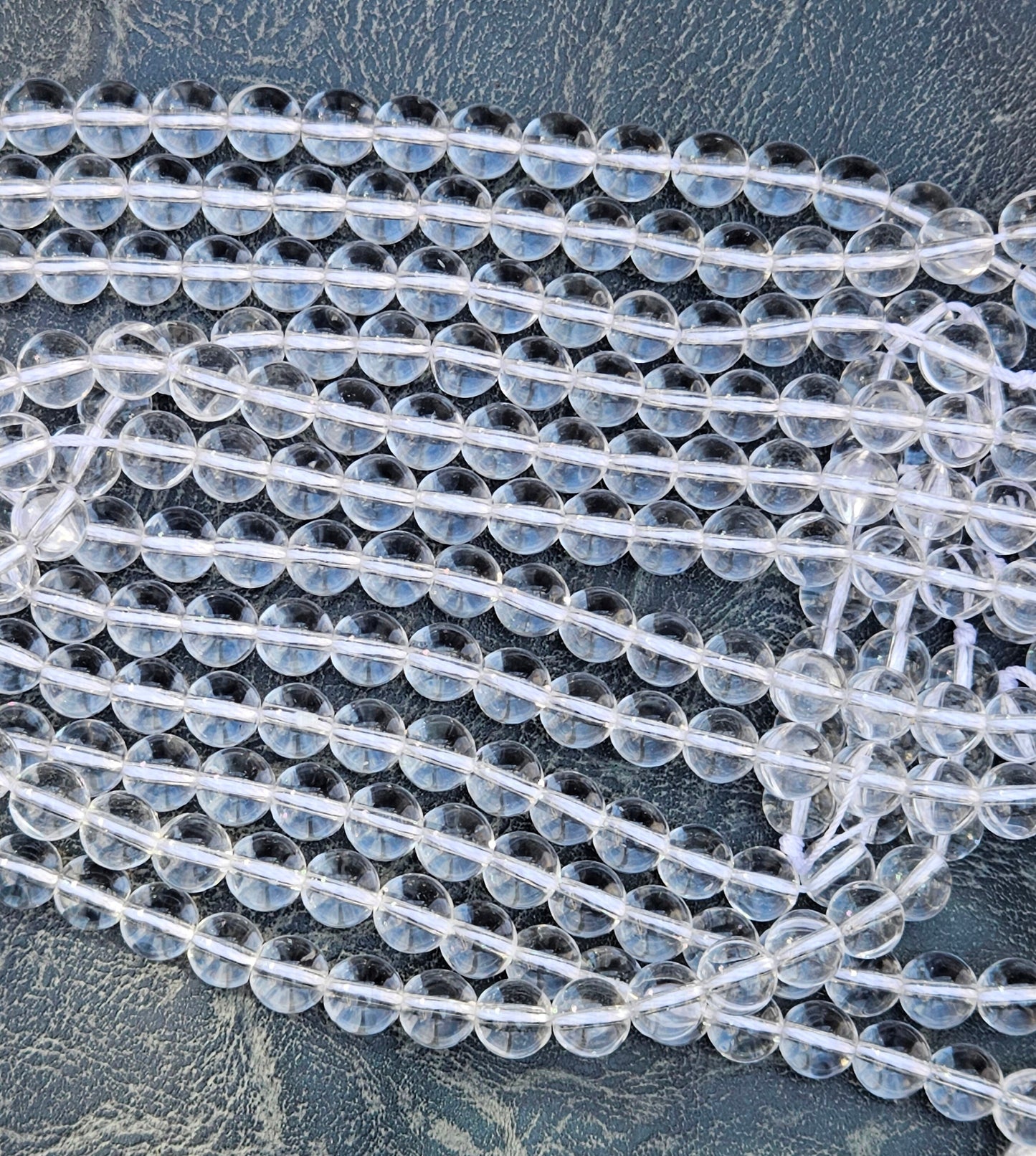 1-3 strands 100% Natural Clear Quartz Beads, Smooth Round Crystal Stone Gemstone Beads 6 mm, 8 mm, 10 mm, 12 mm, Genuine Gemstones Wholesale