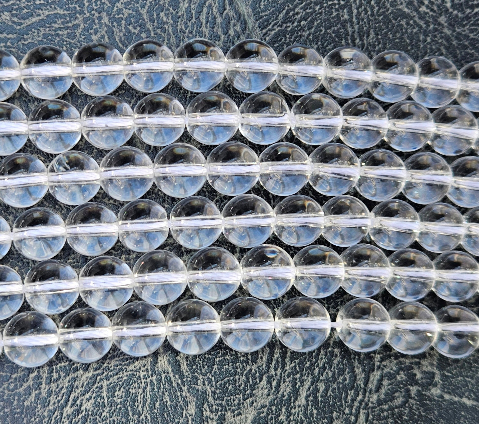 1-3 strands 100% Natural Clear Quartz Beads, Smooth Round Crystal Stone Gemstone Beads 6 mm, 8 mm, 10 mm, 12 mm, Genuine Gemstones Wholesale