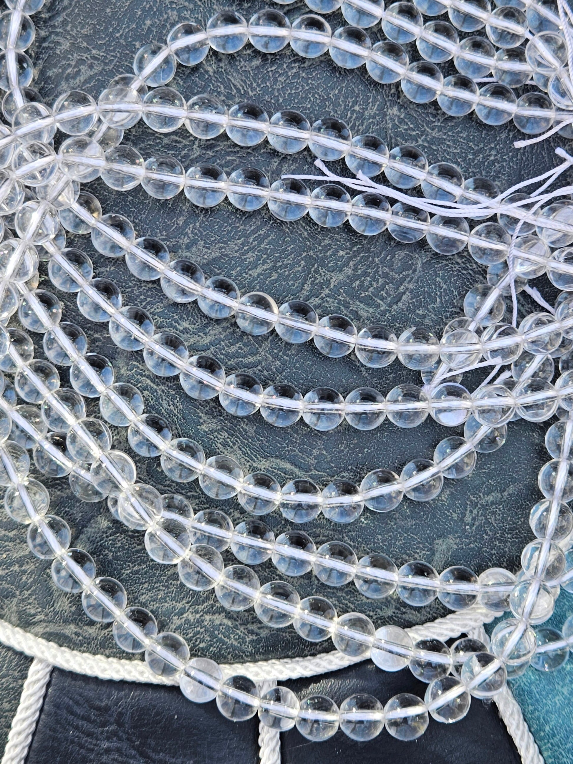 1-3 strands 100% Natural Clear Quartz Beads, Smooth Round Crystal Stone Gemstone Beads 6 mm, 8 mm, 10 mm, 12 mm, Genuine Gemstones Wholesale
