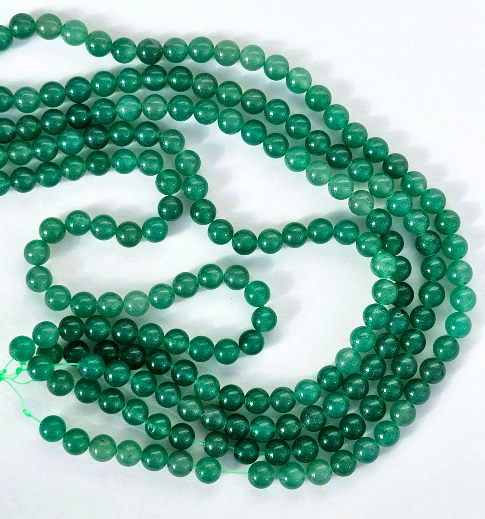 3-5 strands 100% Natural Green Aventurine Beads, Smooth Round Crystal Stone Gemstone Beads 4mm, 6mm, 8mm, 10mm, Genuine Gemstones, Wholesale