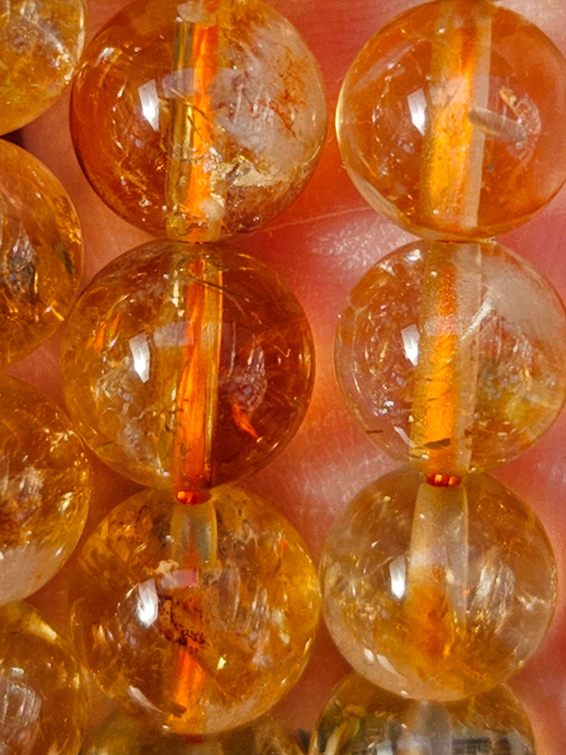 100% Natural Yellow Citrine Beads, Smooth Round Polished Crystal Stone Gemstone Loose Beads 6mm, 8mm, Genuine Gemstones, High Quality
