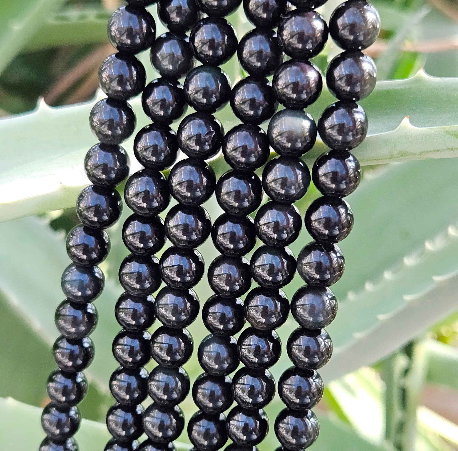 1-3 strands 100% Natural Obsidian Beads, Smooth Round Crystal Stone Gemstone Beads 6 mm, 8 mm, 10 mm, 12 mm, 14 mm, Genuine Gemstones