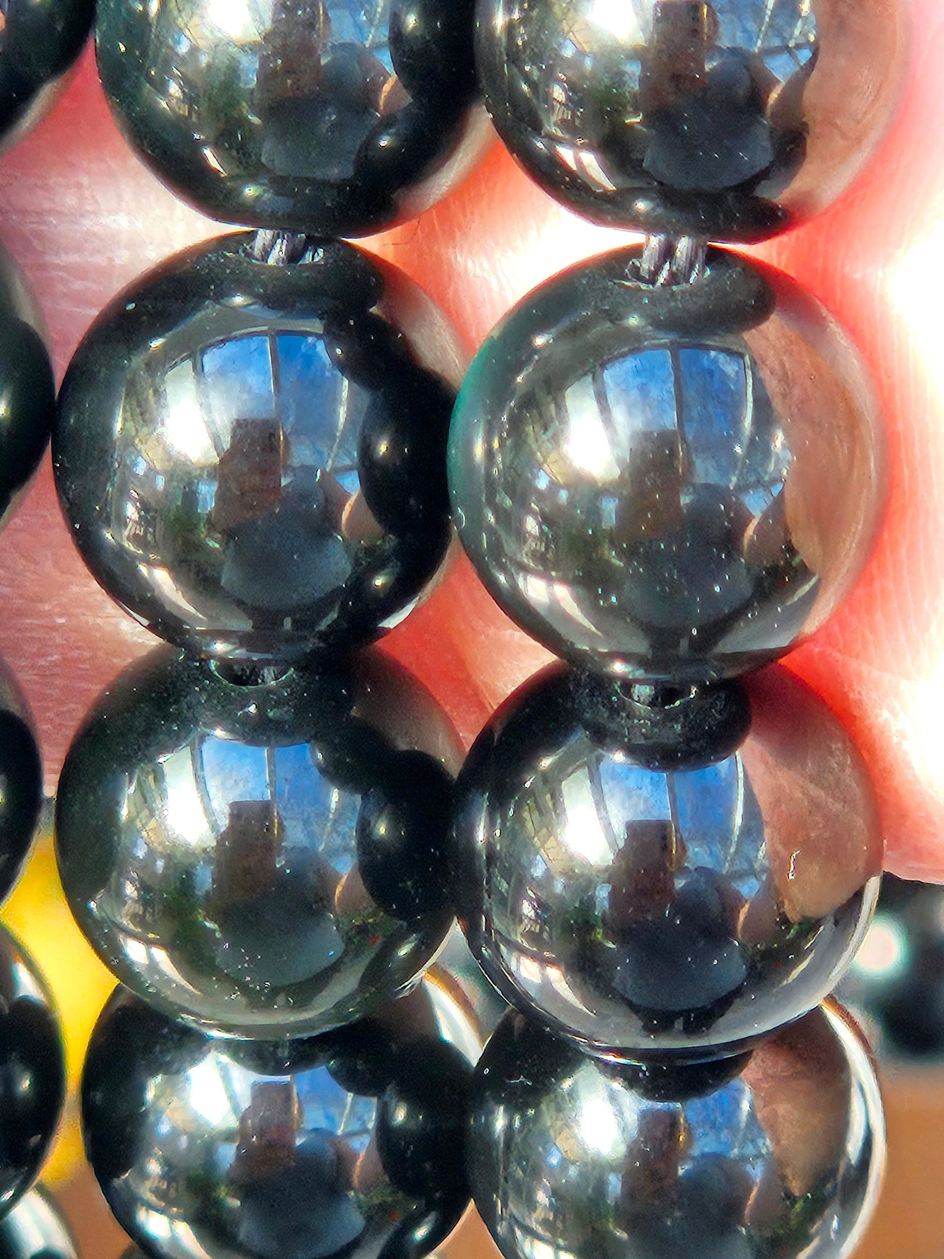 1-3 strands 100% Natural Obsidian Beads, Smooth Round Crystal Stone Gemstone Beads 6 mm, 8 mm, 10 mm, 12 mm, 14 mm, Genuine Gemstones