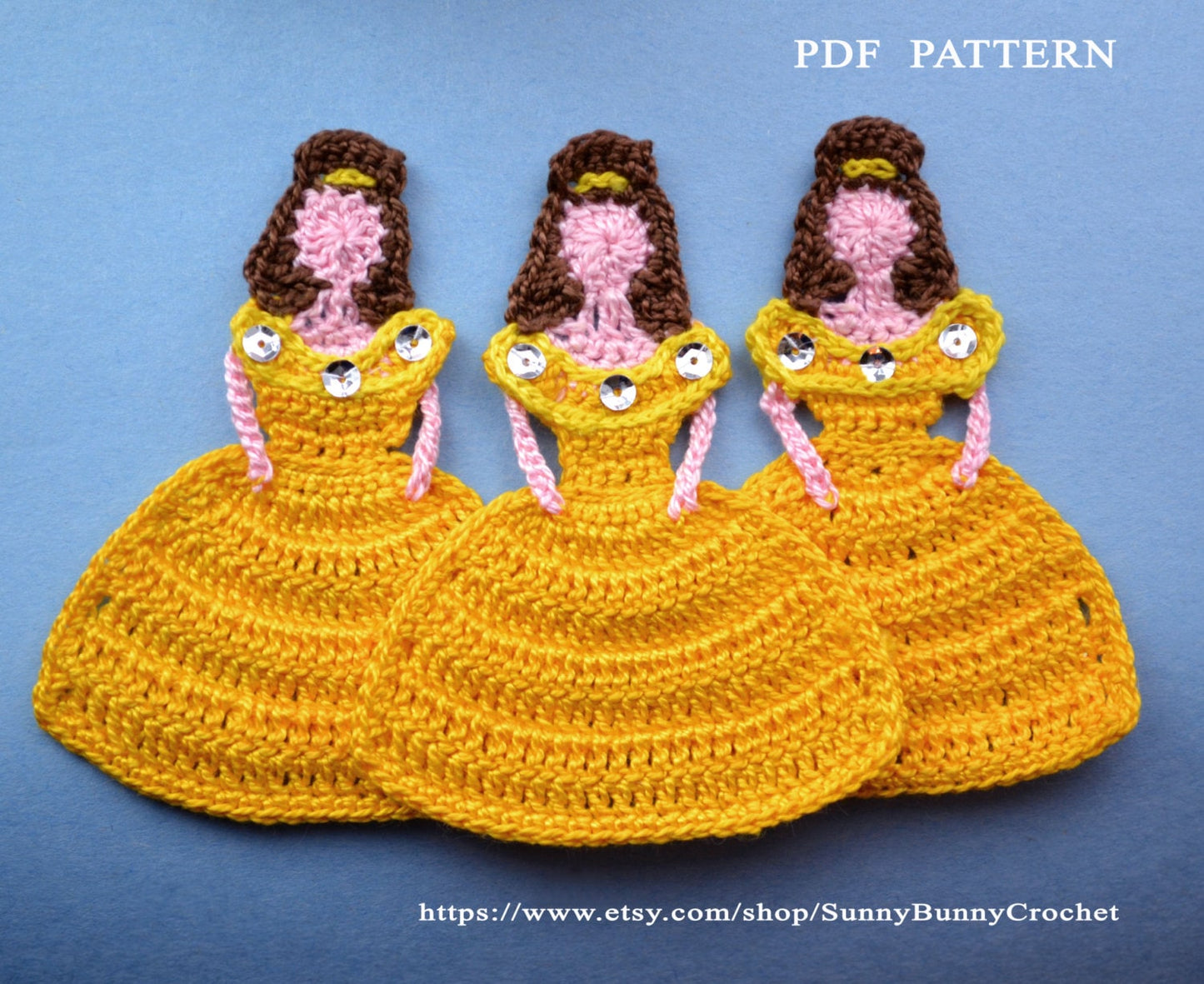 Applique Pattern, Crochet Applique Pattern, Applique design, Princess Applique Template, Applique patterns, Crochet princess, child